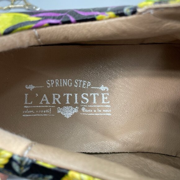 L'Artiste by Spring Step Sneakers Shoes Floral Sequin Colorful Yellow Womens 9.5 - Picture 15 of 15